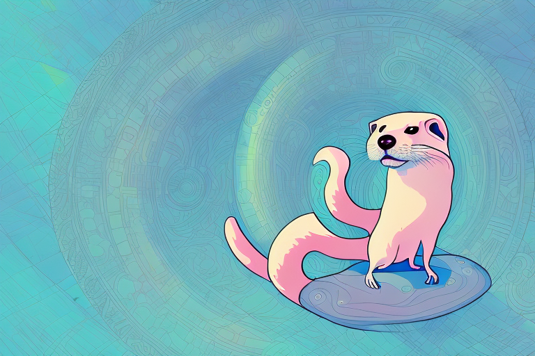 A ferret in a dream-like setting