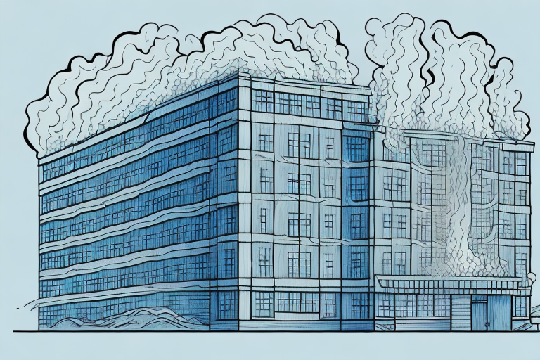 A building engulfed in flames