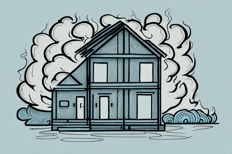 A house engulfed in flames