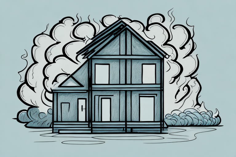 A house engulfed in flames