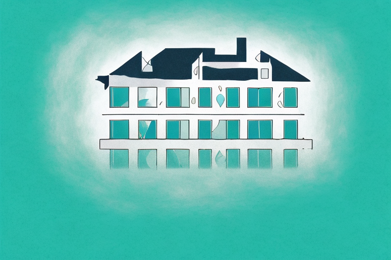 A house partially submerged in water