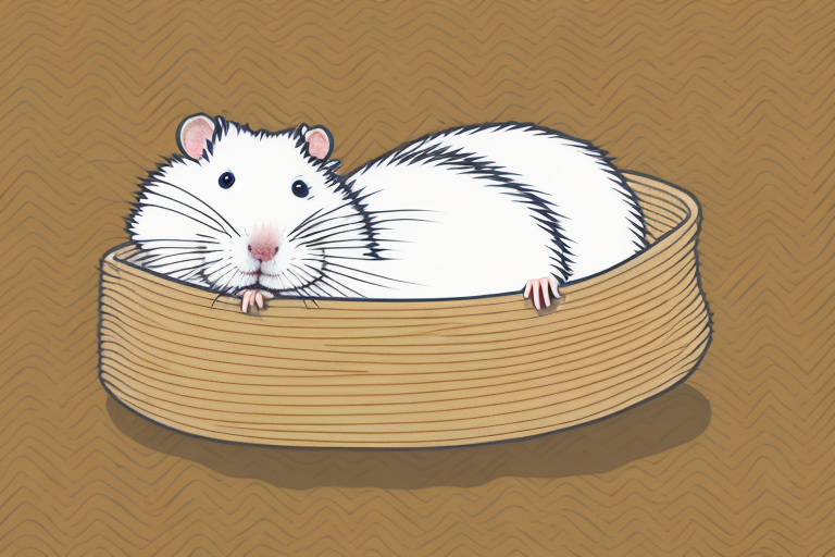A hamster dreaming in a cozy bed of straw