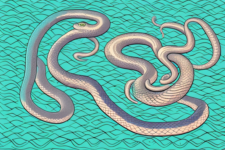 A friendly snake in a dream-like environment