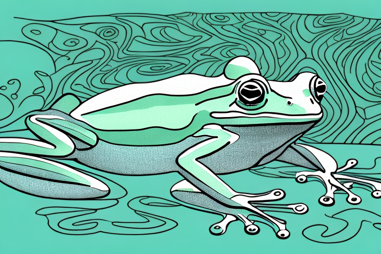 A frog in a dream-like setting