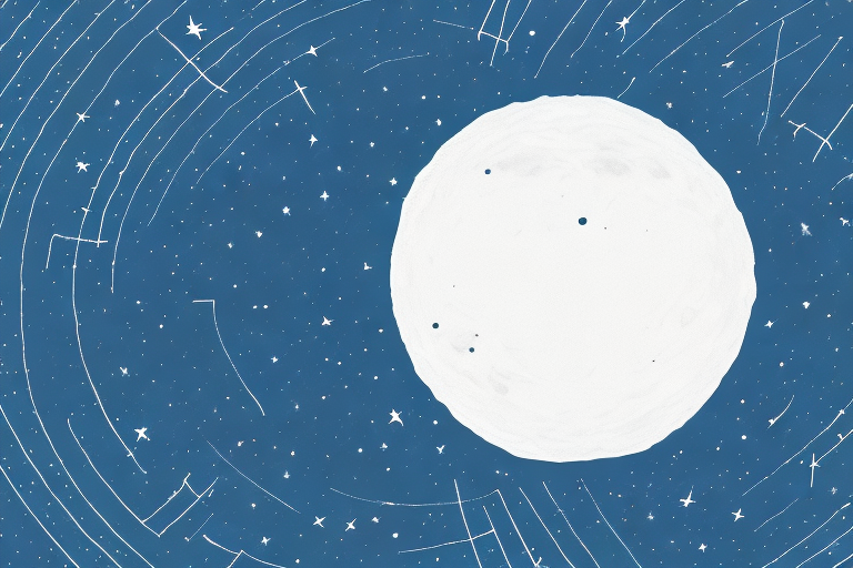 A full moon in the night sky