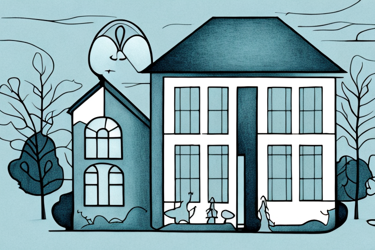 A house with a ghostly figure in the window