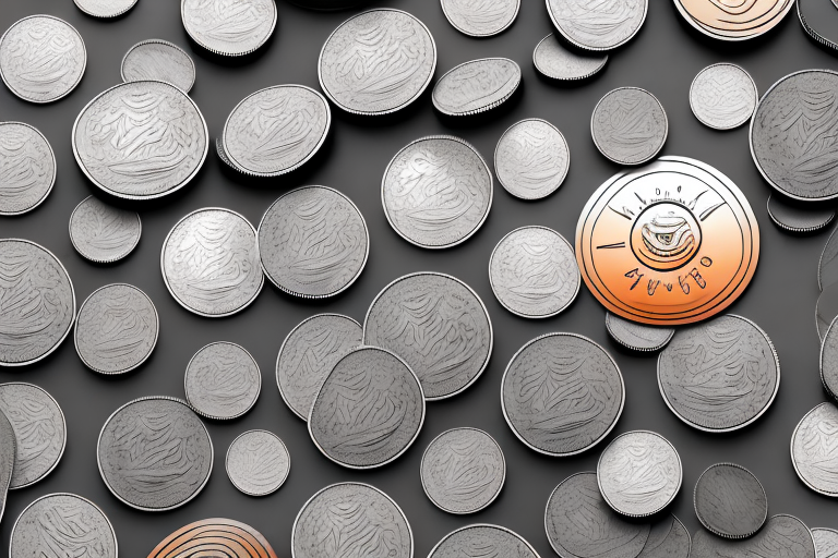 A pile of coins with a dreamy