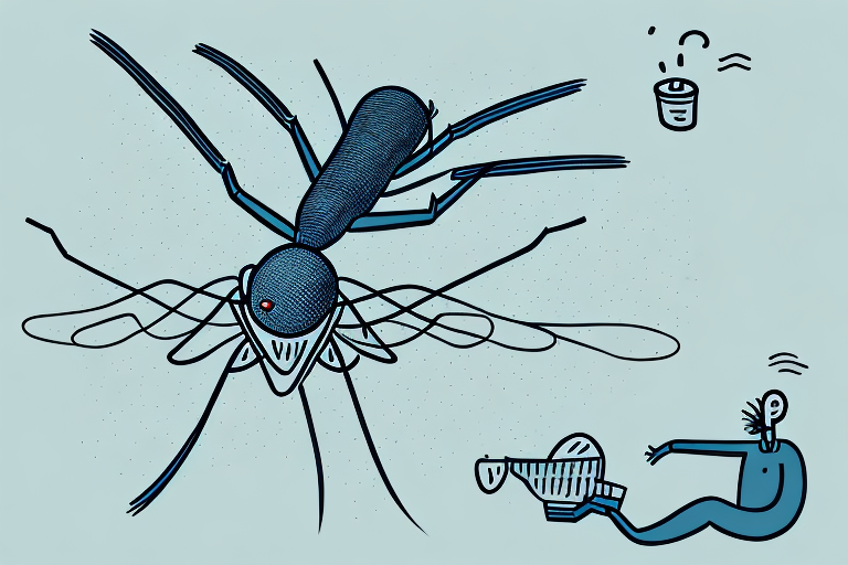 A mosquito hovering over a sleeping person
