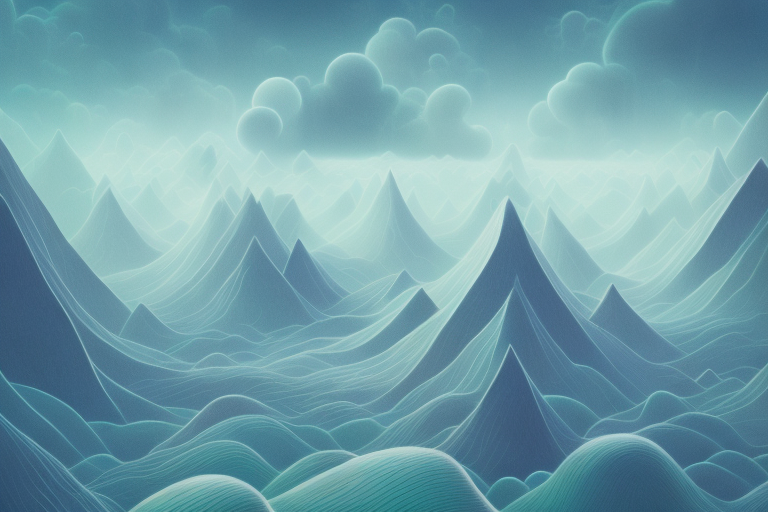 A dream-like landscape with a surreal