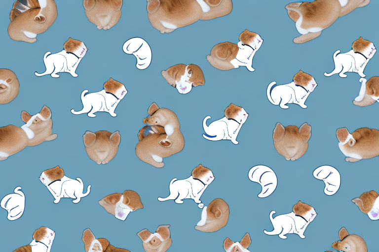 A dreamy landscape populated with puppies and kittens