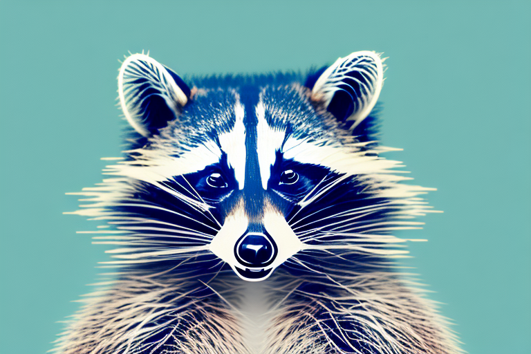 A raccoon in a dream-like setting