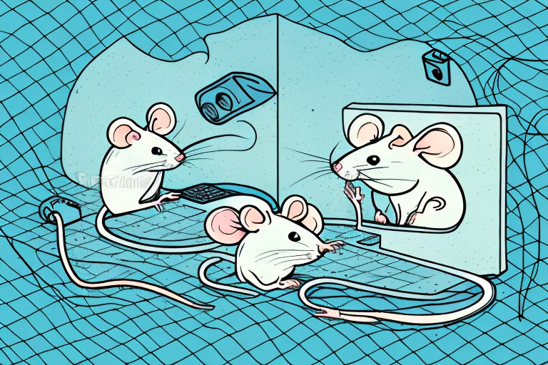 A rat and a mouse in a dream-like setting