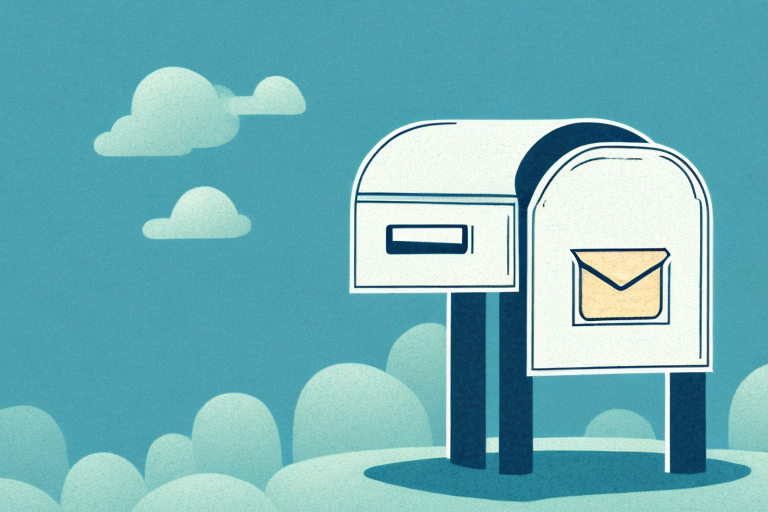 A dreamy landscape with a mailbox in the foreground