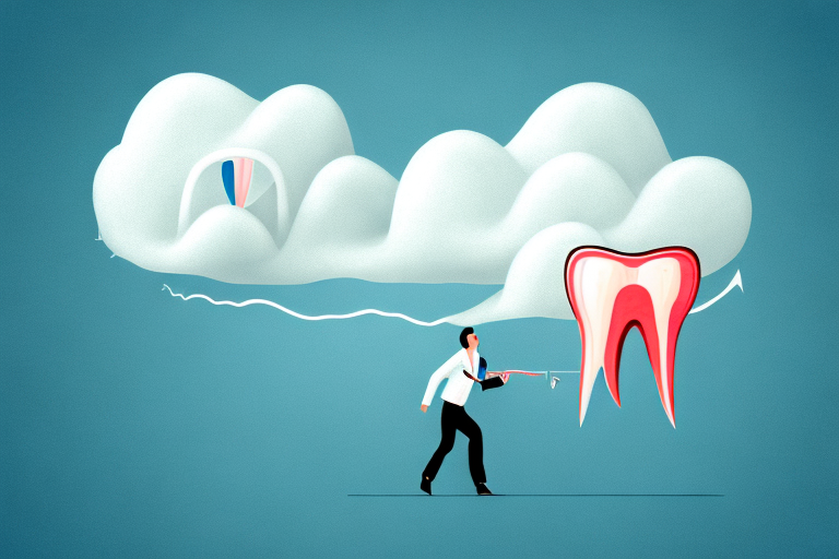 A tooth being pulled out of a dream cloud