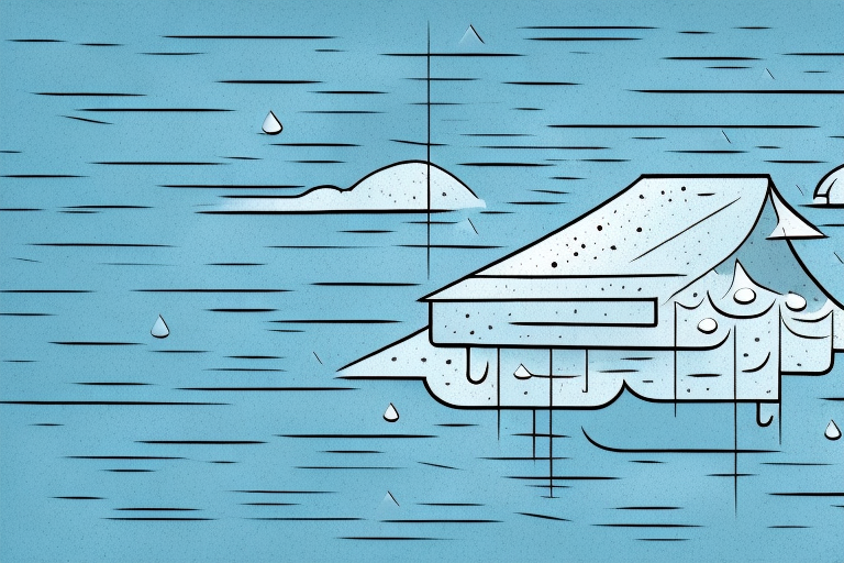 A roof with water dripping from it