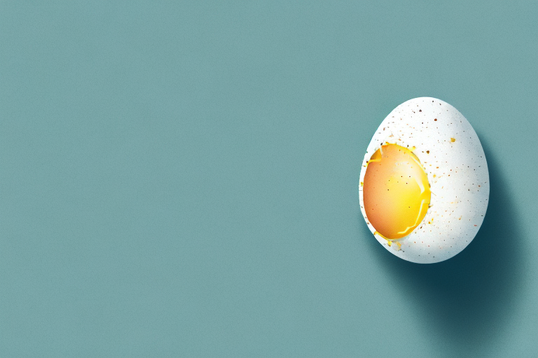 A cracked eggshell with a rotten egg inside