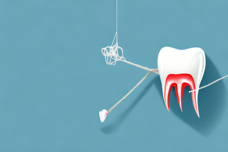 A tooth with a string attached to it
