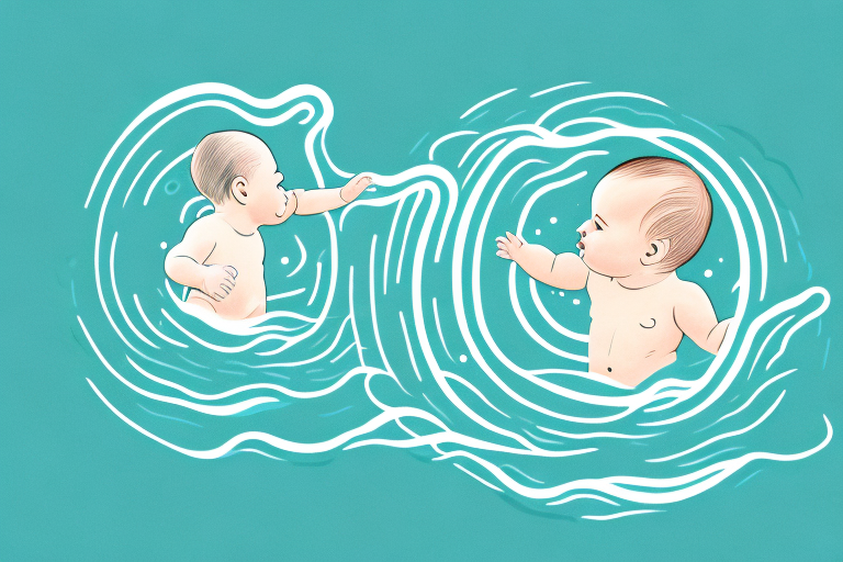 A baby being rescued from a body of water