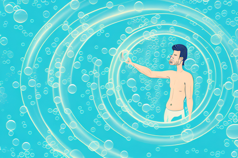 A person in the water