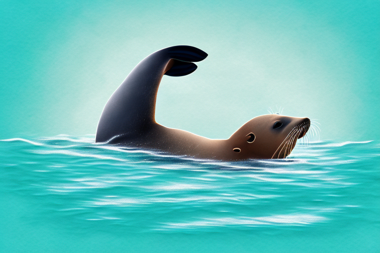 A sea lion swimming in a body of water