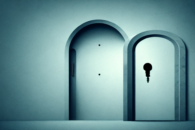 A mysterious door with a hidden keyhole