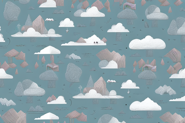 A dreamy landscape populated by a variety of cats