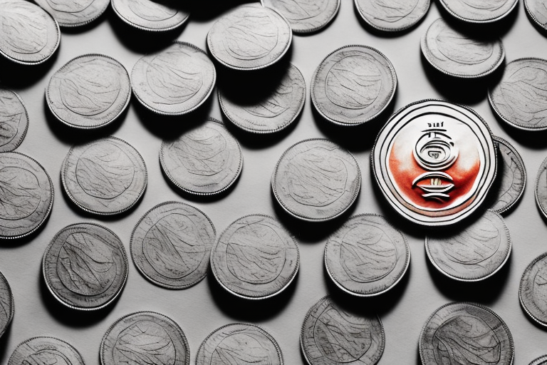 A pile of coins or bills