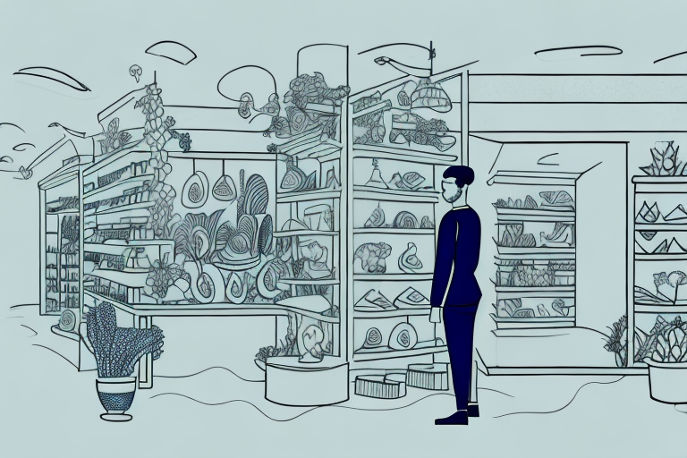 A person standing in a store