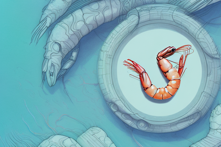 A shrimp in a dream-like setting