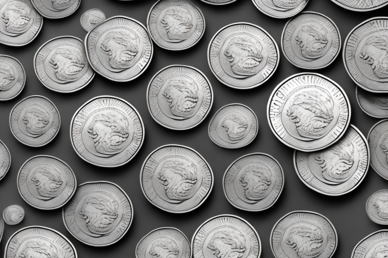 A pile of silver coins