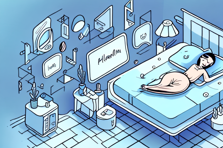 A person sleeping peacefully in a bed