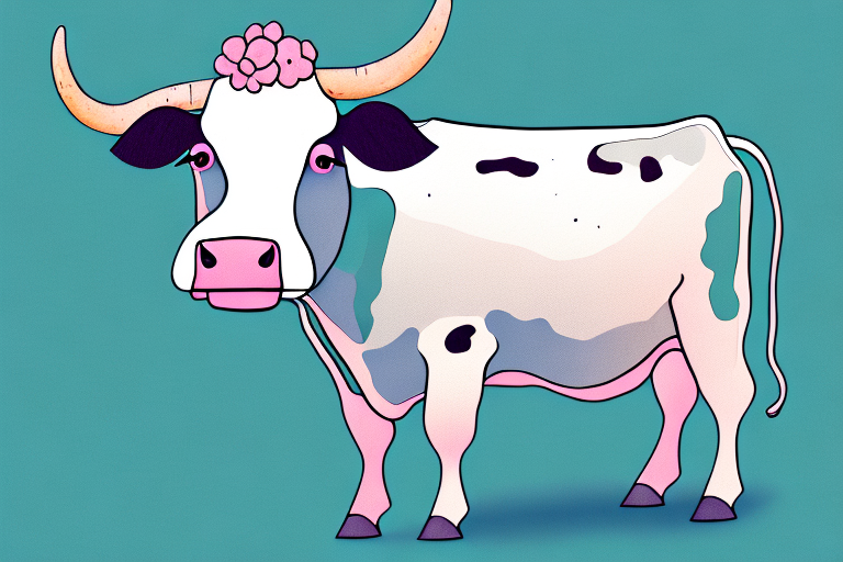 A cow in a dream-like setting