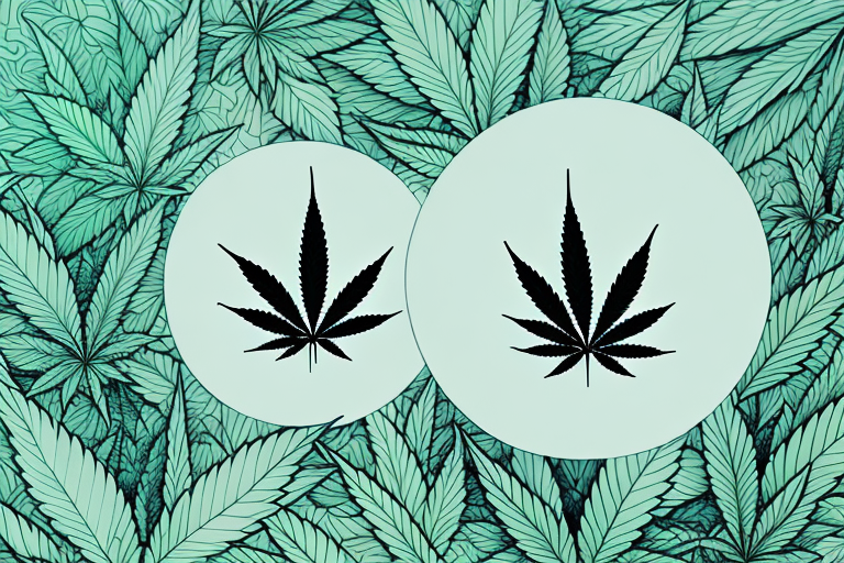 A dreamscape with a cannabis plant in the foreground