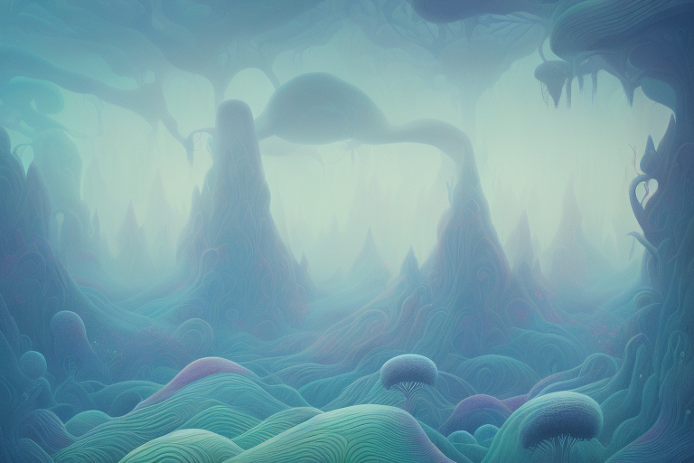 A dreamscape with surreal elements