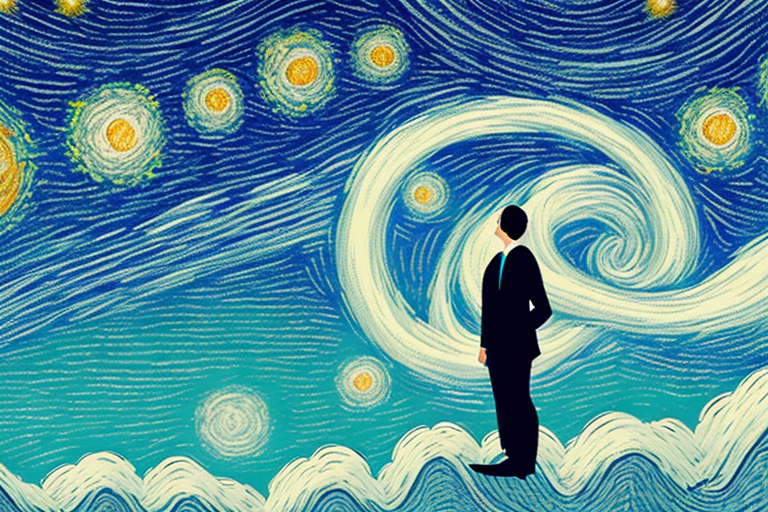 A person looking up at a starry night sky