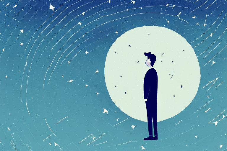A person looking up at a night sky filled with stars