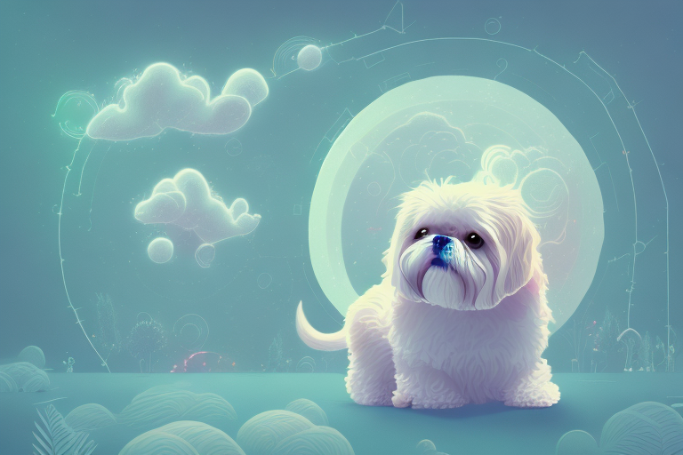 A pet in a dreamlike setting