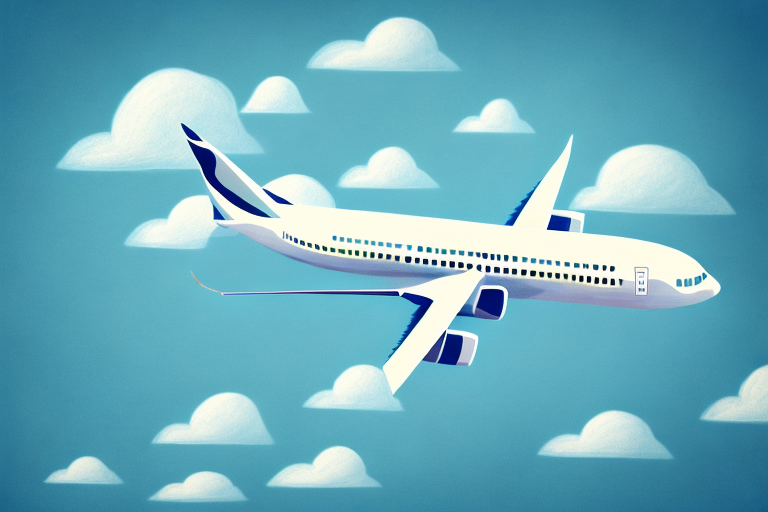 A plane in mid-air