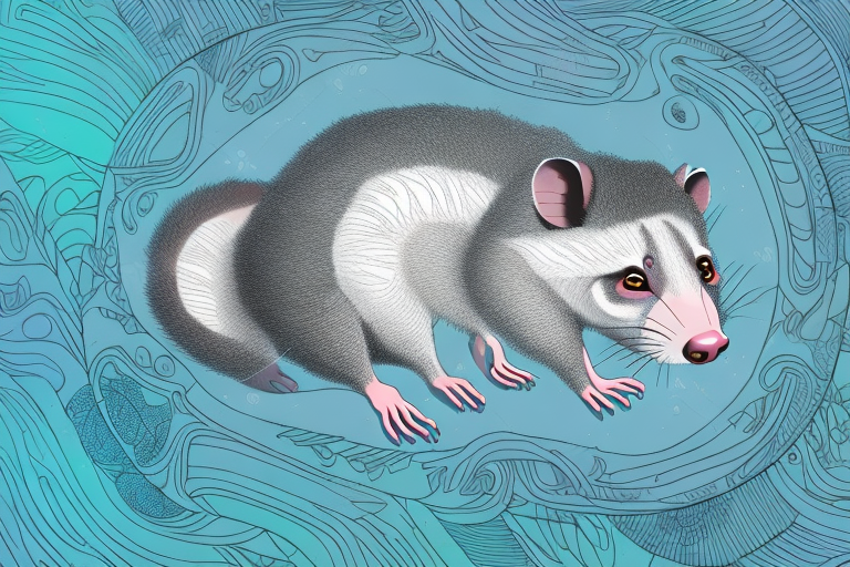A possum in a dreamlike