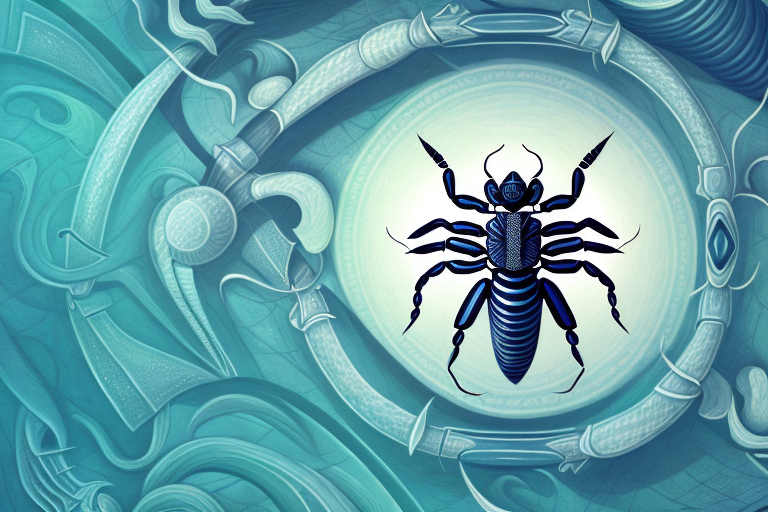 A scorpion in a dream-like setting