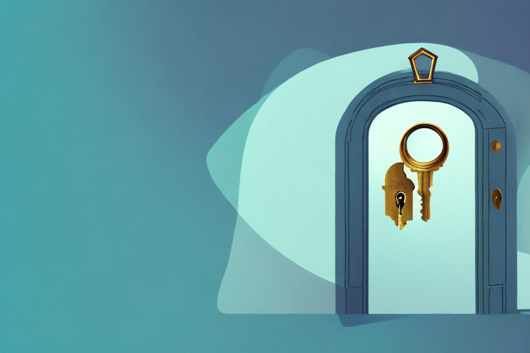 A mysterious door with a keyhole
