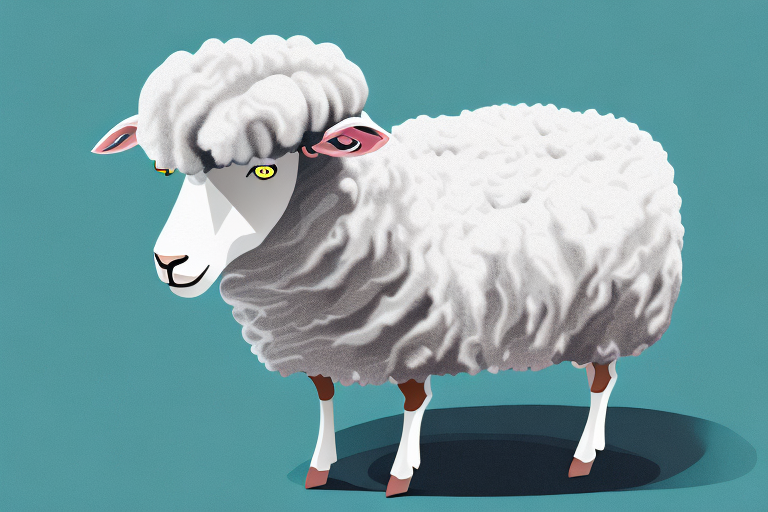 A sheep in a dream-like setting