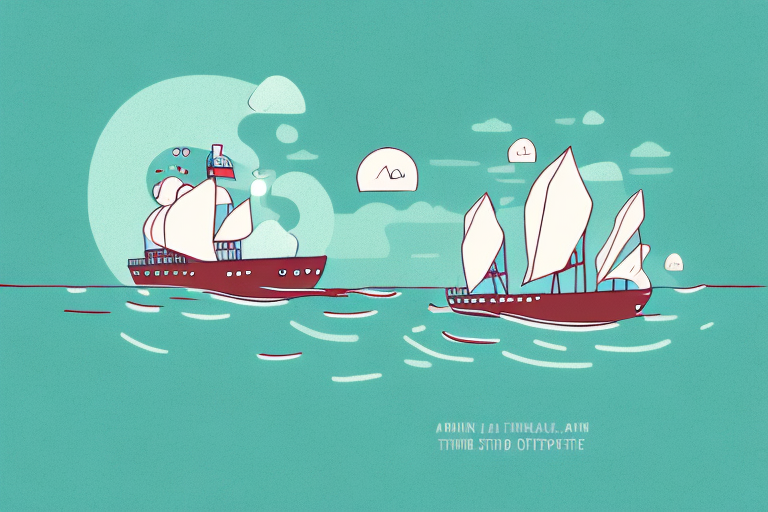 A sinking ship in the middle of the ocean