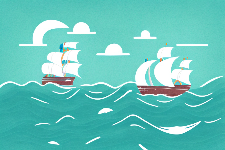 A ship sinking in the ocean