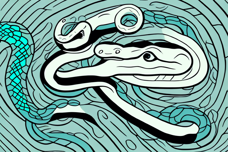 A snake coiled up and ready to strike