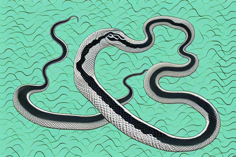 A snake coiled around a tree branch