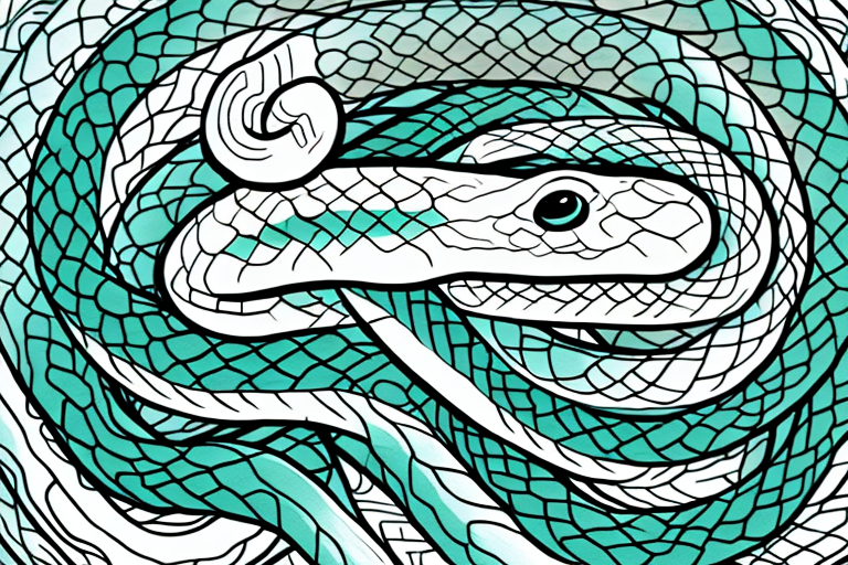 A snake coiled and ready to strike