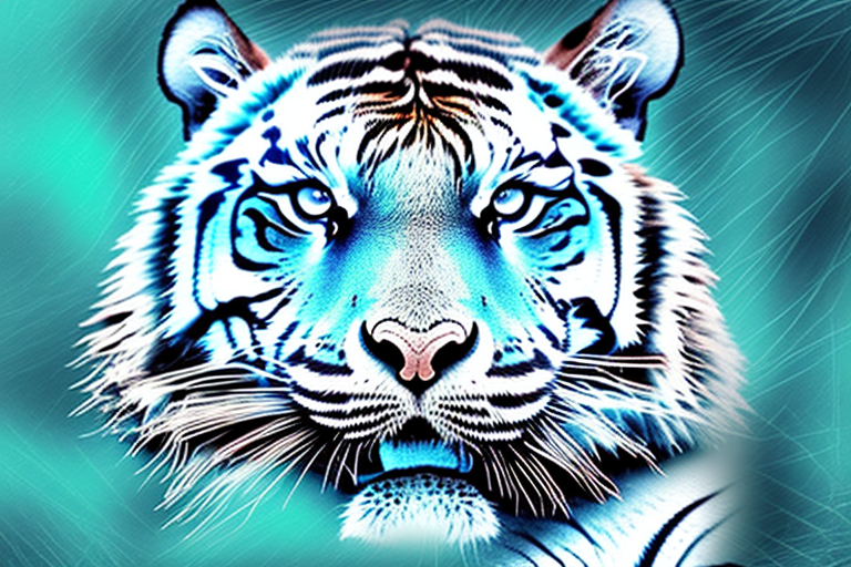 A tiger in a dream-like setting