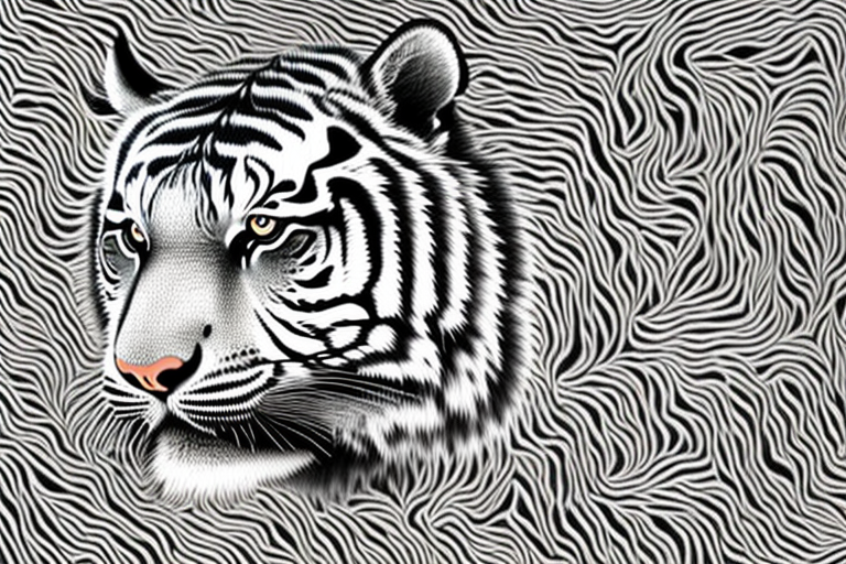 A tiger in a house