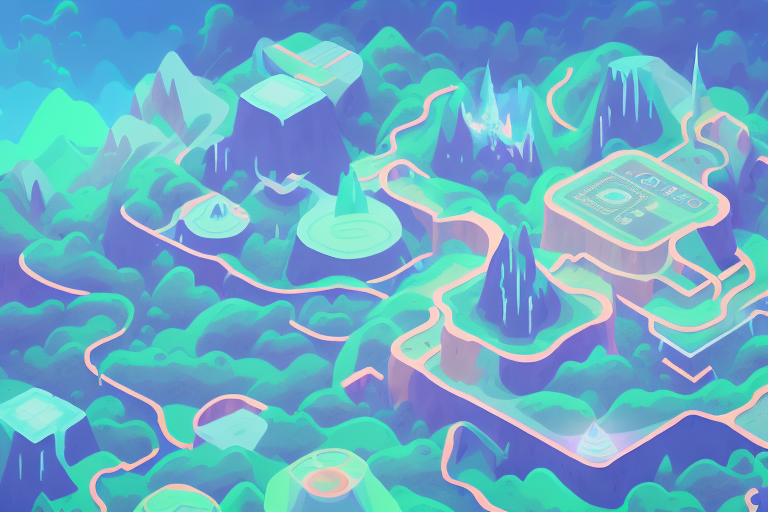 A person dreaming of a fantastical video game landscape